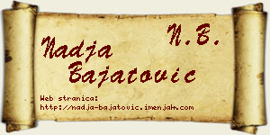 Nadja Bajatović vizit kartica